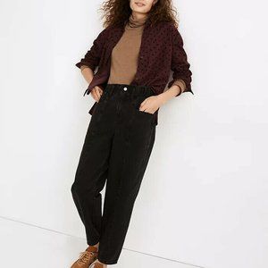 Madewell Pull-On Balloon Jeans in Hobson Wash Women Black  M